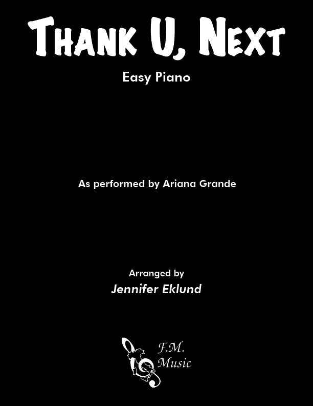 sheet thank piano next music u Sheet Piano) Thank Ariana U, (Easy Next By Grande  F.M.